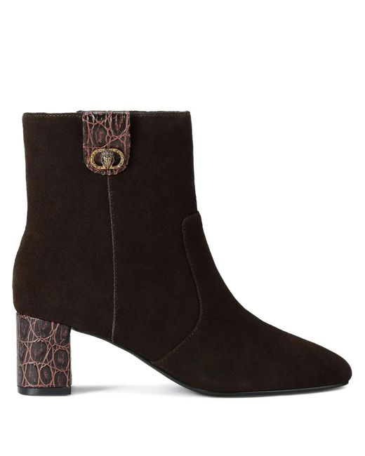Kurt Geiger Black 55Mm Chelsea Embossed-Tab Ankle Boots