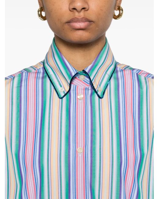 Etro Blue Striped Shirt