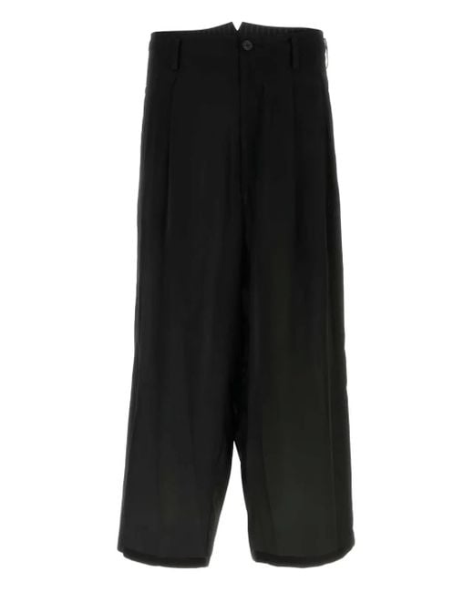 Pantalones de seda Yohji Yamamoto de hombre de color Black