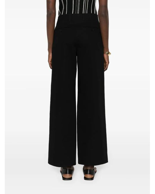Totême Black Relaxed Chino Trousers