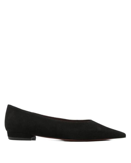 Roberto Festa Black Pointed-Toe Flat Pumps