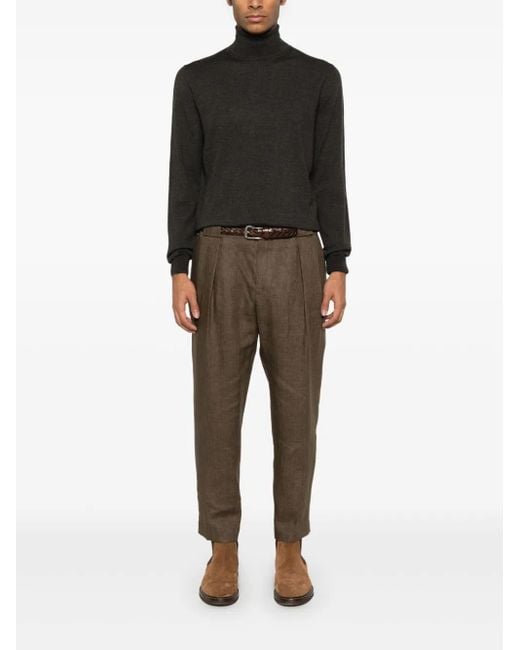 Canali Black Wool Sweater for men