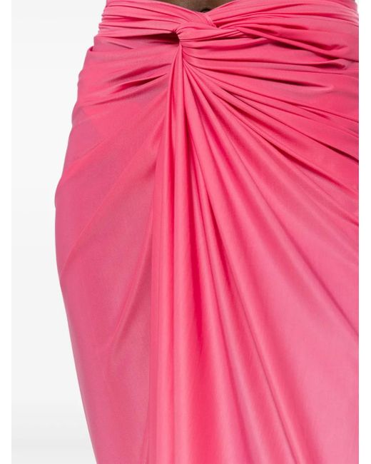 Lenny Niemeyer Pink Knot-Detail Midi Sarong