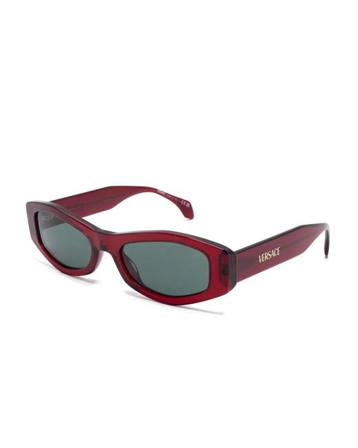 Versace Brown Logo-Print Sunglasses