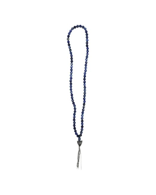 HTC White Mystery Shield Beaded Necklace for men
