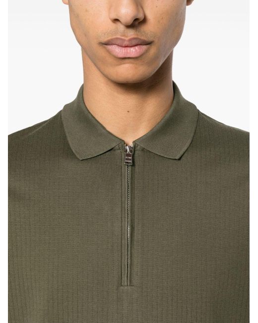 Boss Green Ribbed-effect Polo Shirt for men