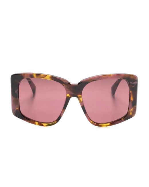 Max Mara Eyewear Pink Square-Frame Sunglasses