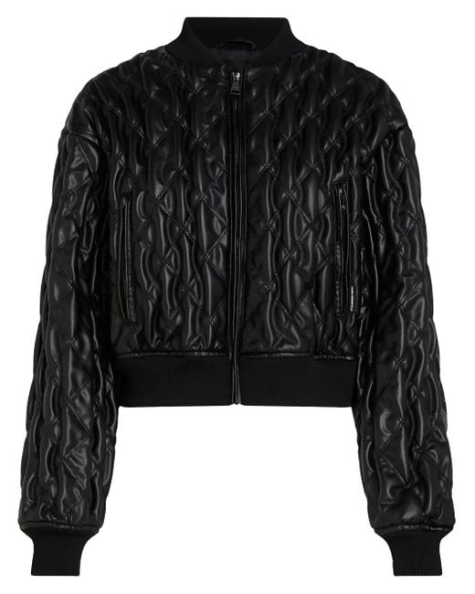 Veste Bomber À Design Matelassé Karl Lagerfeld en coloris Black