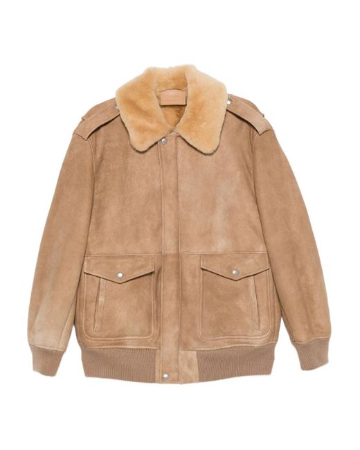 Prada Natural Bomberjacke Aus Wildleder