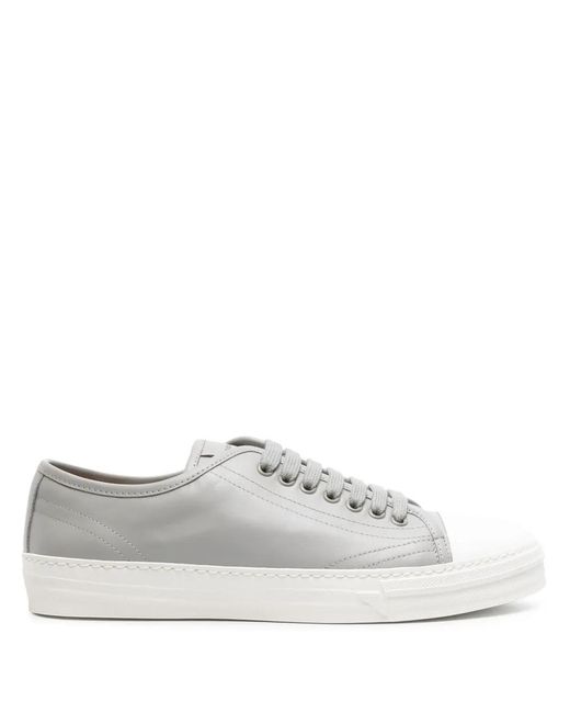 Scarosso White Ambrogio Leather Sneakers for men