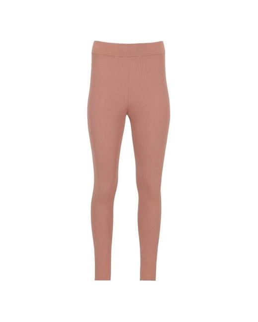 Tom Ford Pink Legging En Maille À Design Côtelé