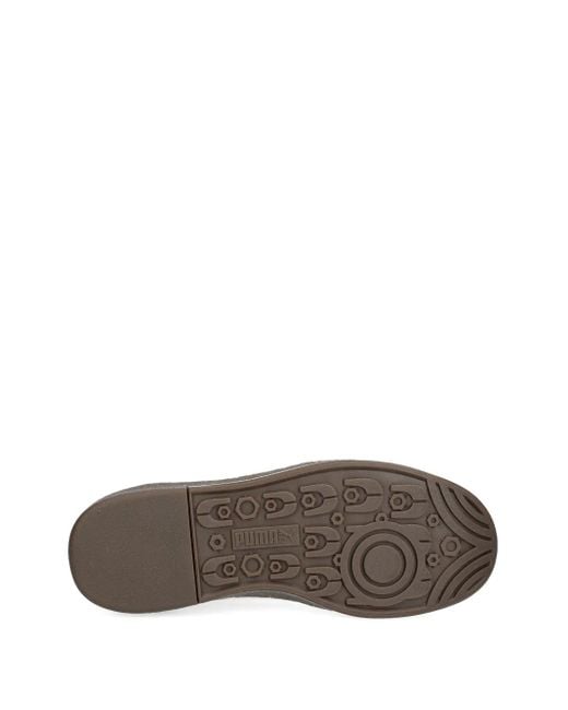 PUMA White Super Tea Leather Panelled Sneakers for men
