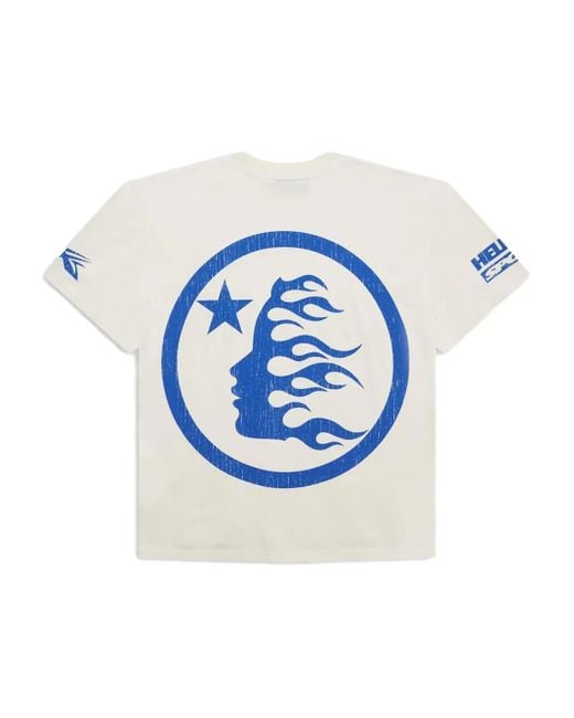HELLSTAR Blue Flame-Print Graphic Tee