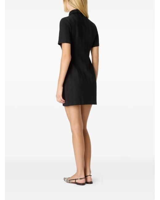 Missoni Black Zigzag-Pattern Mini Dress