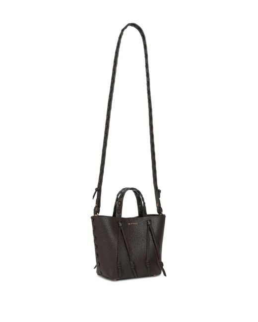 Etro Black Mini Leather Tote Bag