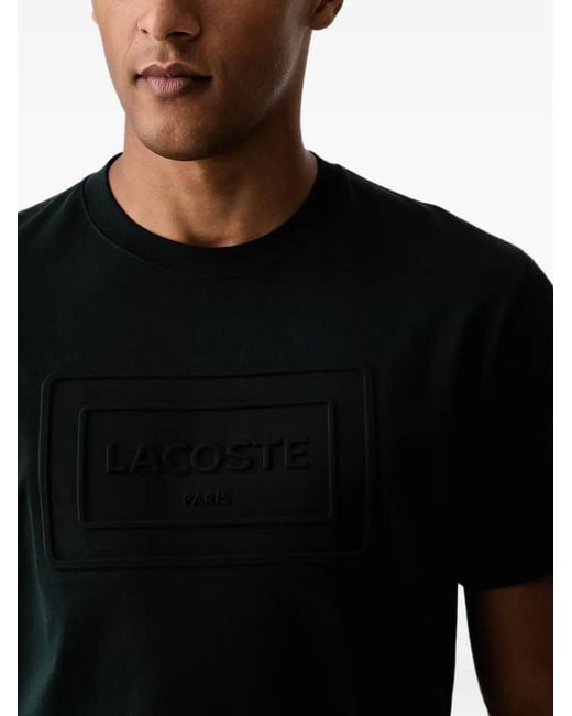 Lacoste Black Logo-Embossed T-Shirt