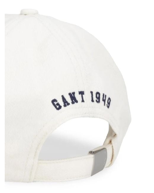 Gant White Logo-Patch Cap for men