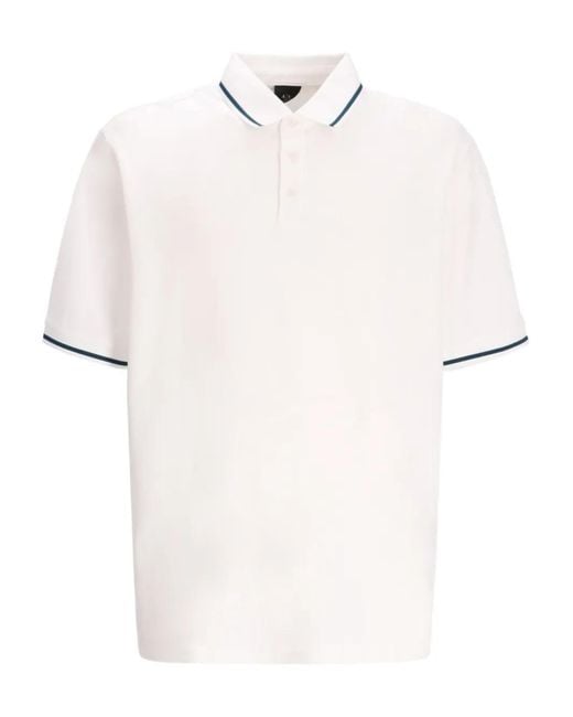 ARMANI EXCHANGE White Cotton Piqué Polo Shirt for men