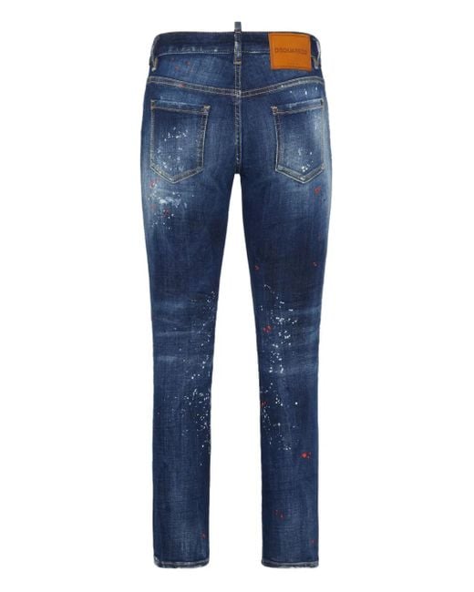 DSquared² Blue Distressed-Effect Jeans