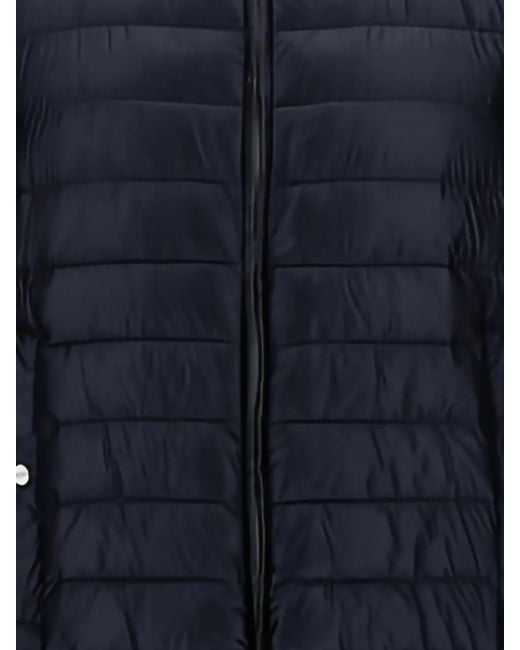 Herno Blue Quilted Band-Collar Bomber Jacket for men