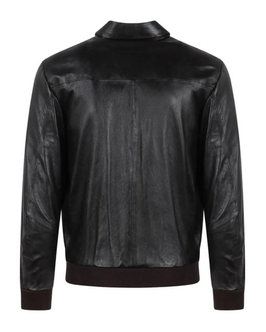 Brian Dales Black Leather Jacket for men