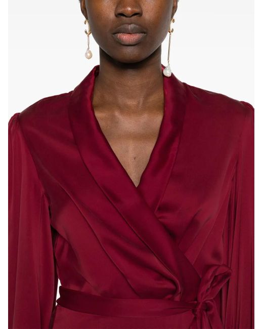Vestido midi con diseño cruzado Zimmermann de color Red