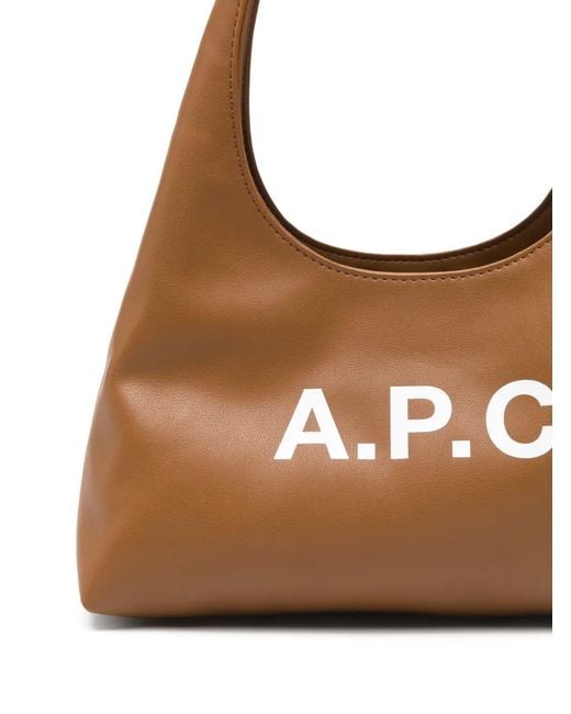 A.P.C. Brown Sac Cabas Ninon À Logo