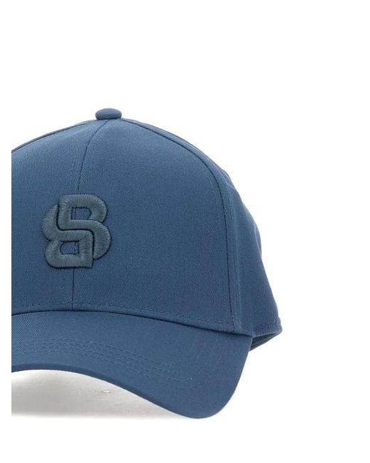 Cappello Con Logo di Boss in Blue da Uomo