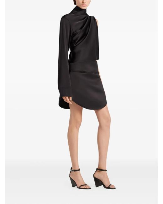 Courreges Black Asymmetric Top