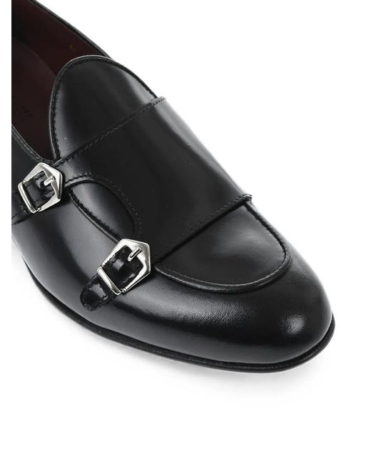 Corneliani Black Double-Strap Monk Shoes for men
