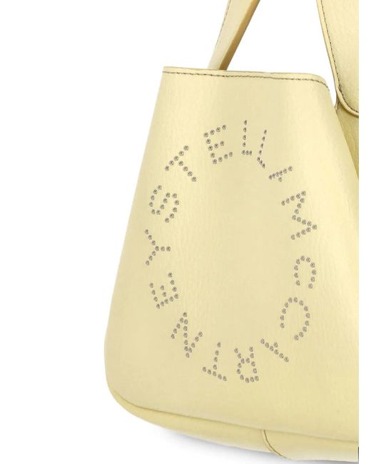 Stella McCartney Yellow Logo-Detail Tote Bag