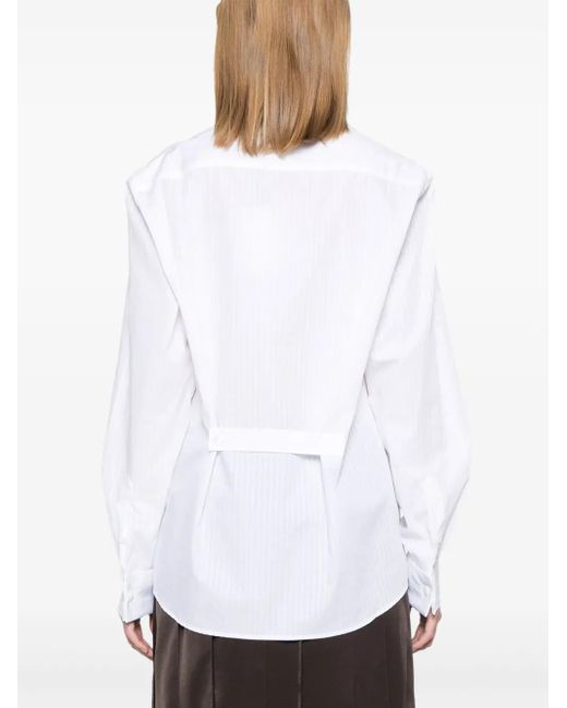 J.W. Anderson White Pintuck Bib Shirt