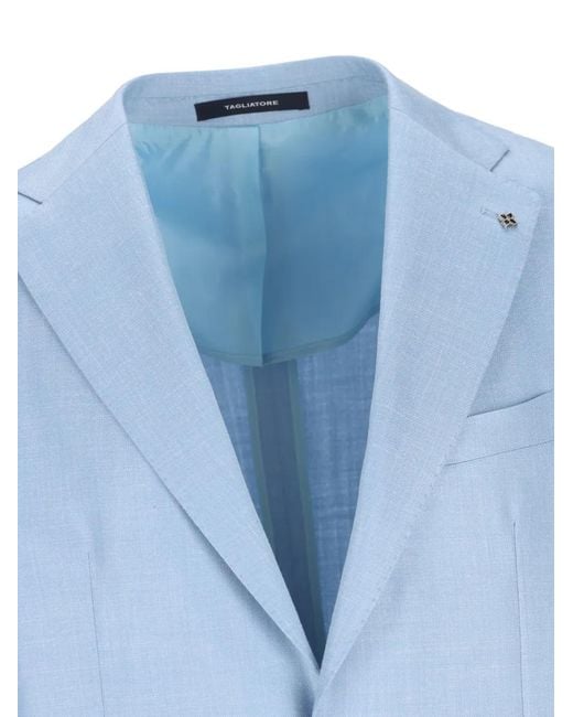 Chaqueta Con Dos Botones Tagliatore de hombre de color Blue