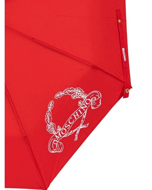 Moschino Red Logo-Motif Umbrella