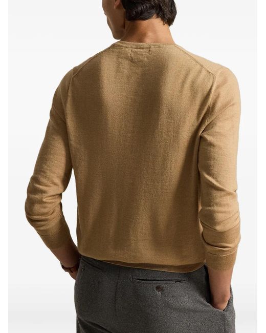 Polo Ralph Lauren Natural Washable Wool Crewneck Jumper for men