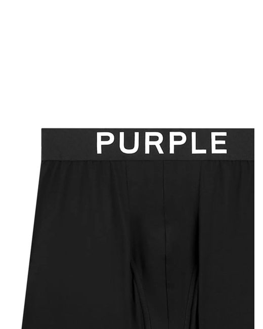 Purple Brand Black Logo-Print Boxer Briefs (Pack Of Three) for men