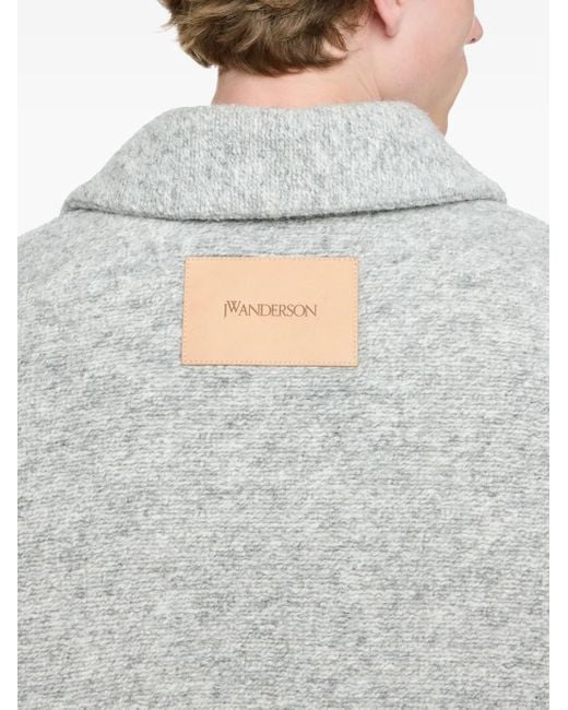 J.W. Anderson Blue Zip-Front Fleece Jacket for men