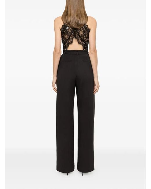 Nissa Black Sequin Lace Bodysuit