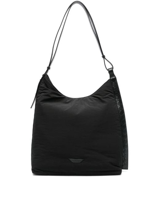 Bottega Veneta Black Intrecciato-trim Padded Shoulder Bag for men