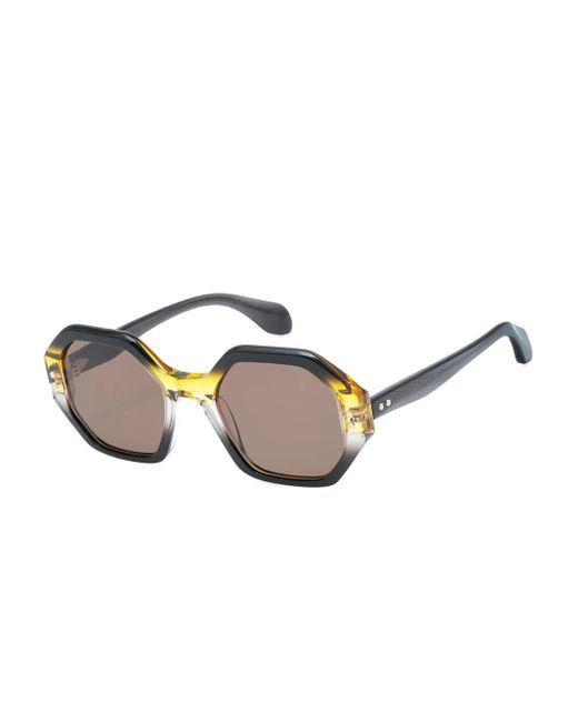 Gigi Studios Pink Geometric-Framed Sunglasses