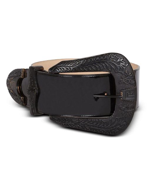Balmain Black Western Patent-leather Belt