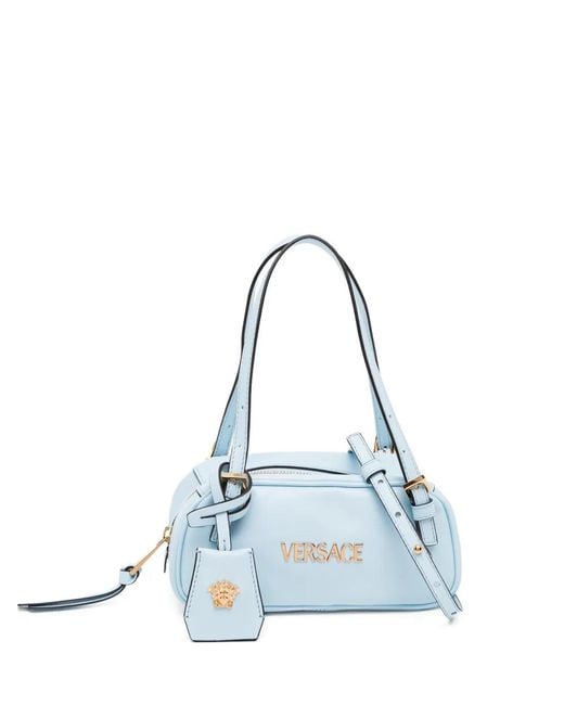 Versace Blue Mini Sac À Main À Breloque Logo