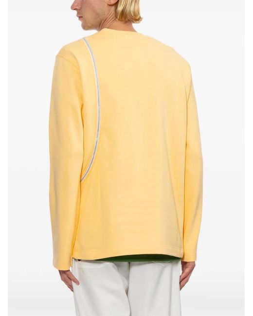 Comme des Garçons Yellow Zip-Detail Sweatshirt for men