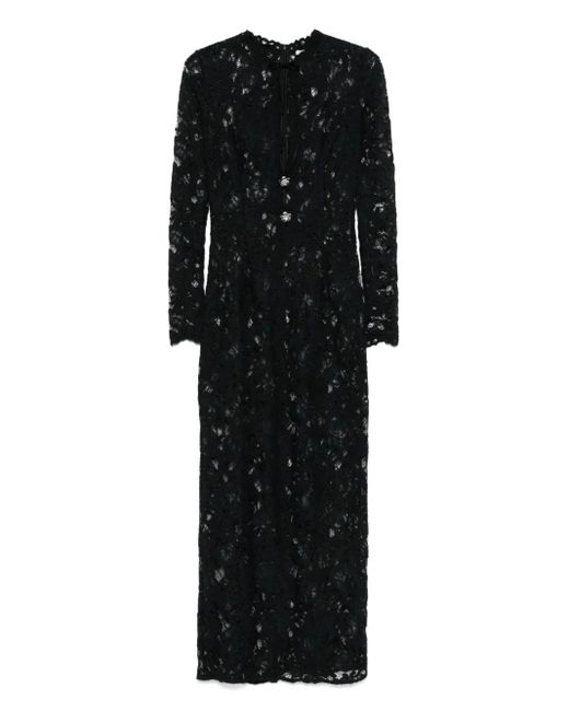 MANURI レース ドレス Black