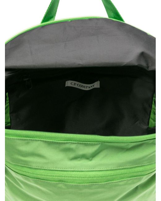 C P Company Green Chrome-r Logo-embroidered Backpack for men
