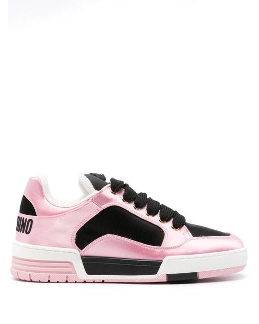 Moschino Pink Slip-On-Sneakers mit Teddy