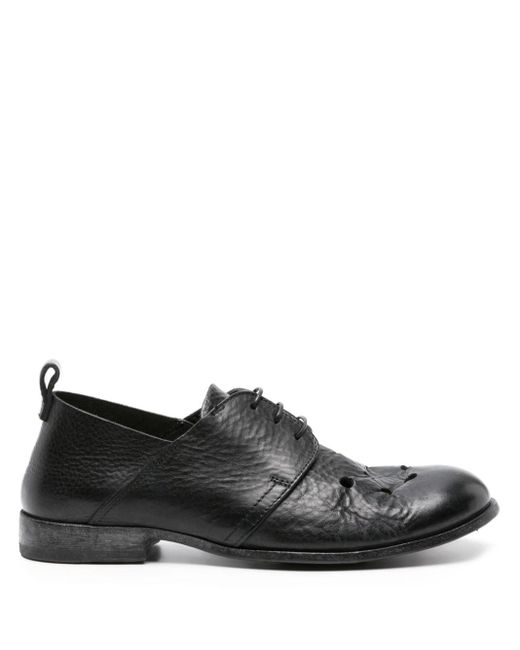 Moma Black Perforated Leather Oxford Shoes