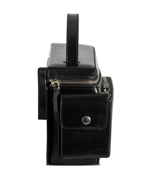 Merryl Tielman Black Esther Zip-Pocket Leather Bag