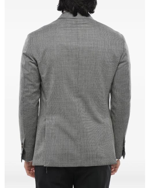 Corneliani Gray Circle Houndstooth Blazer for men