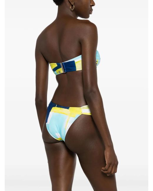 Lenny Niemeyer Blue Abstract-Pattern Print Bikini Bottoms